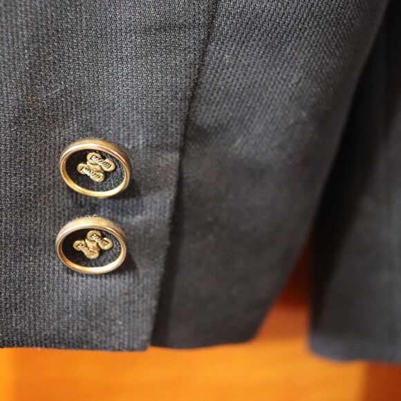 CLIO Black Double Breasted Vintage Pant Suit 10 - Picture 4 of 16